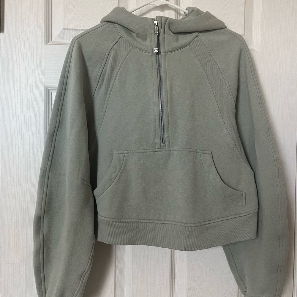 lululemon athletica half zip scuba Jade Grey